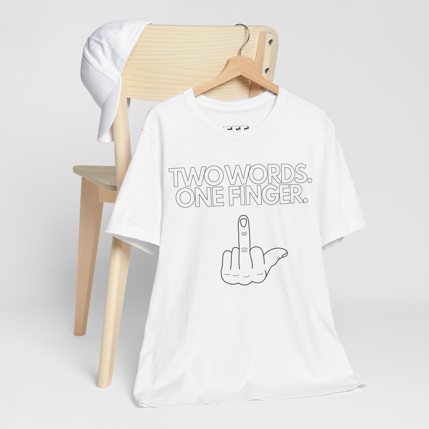 Two Words. One Finger.