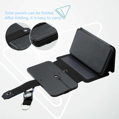 Portable Solar Panel Charger (5V 2.1A)