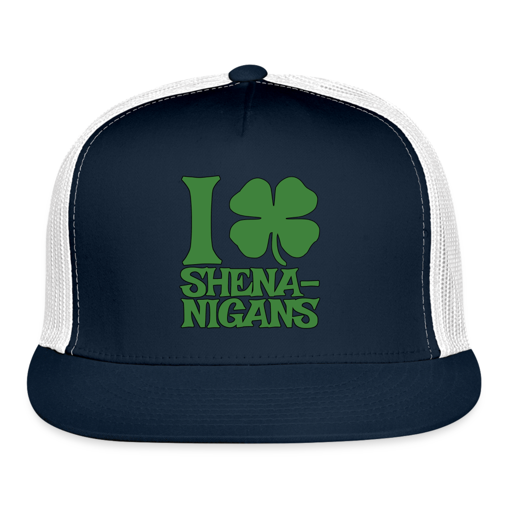 I (clover) Shenanigans - navy/white