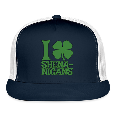 I (clover) Shenanigans - navy/white