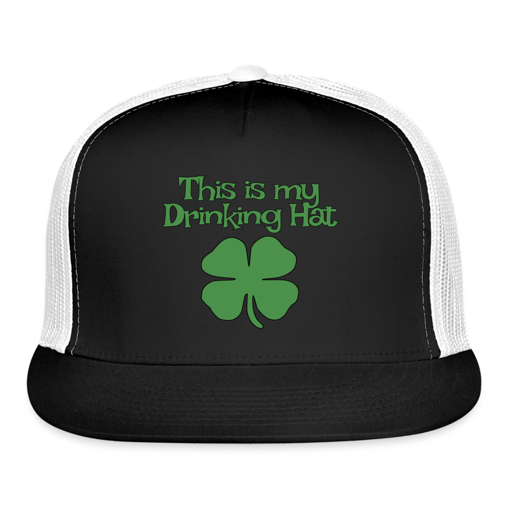 This Is My Drinking Hat - black/white