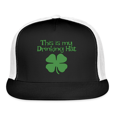 This Is My Drinking Hat - black/white