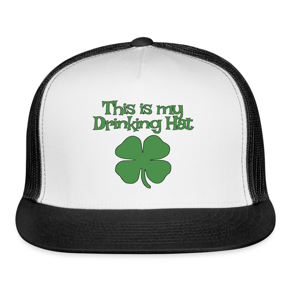This Is My Drinking Hat - white/black
