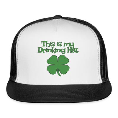 This Is My Drinking Hat - white/black