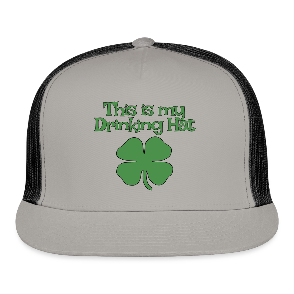 This Is My Drinking Hat - gray/black
